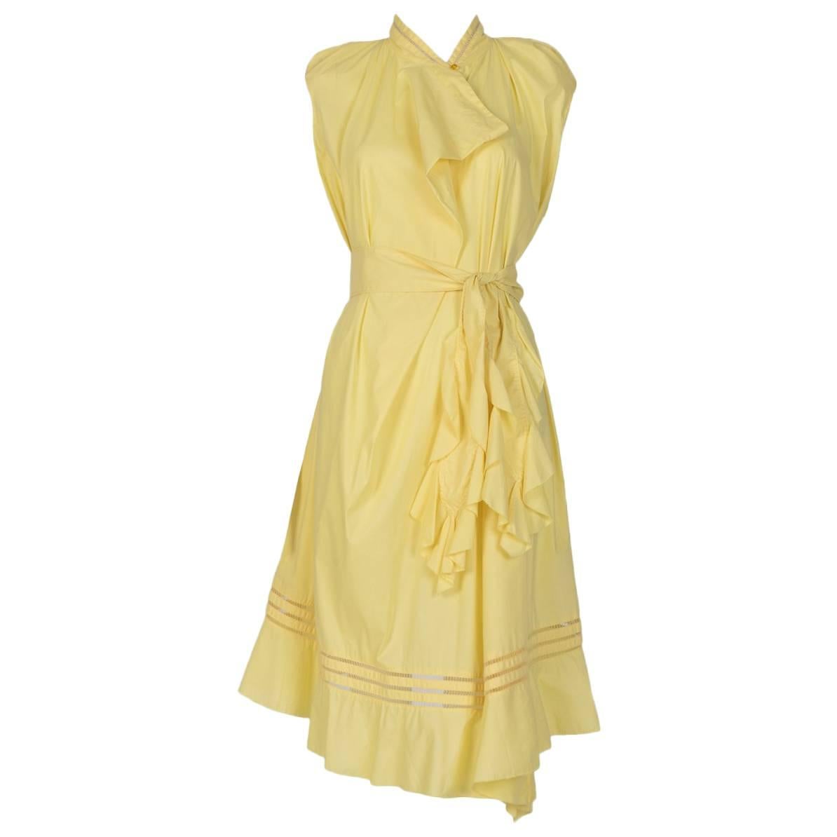  ZAC POSEN Yellow Sun Dress For Sale