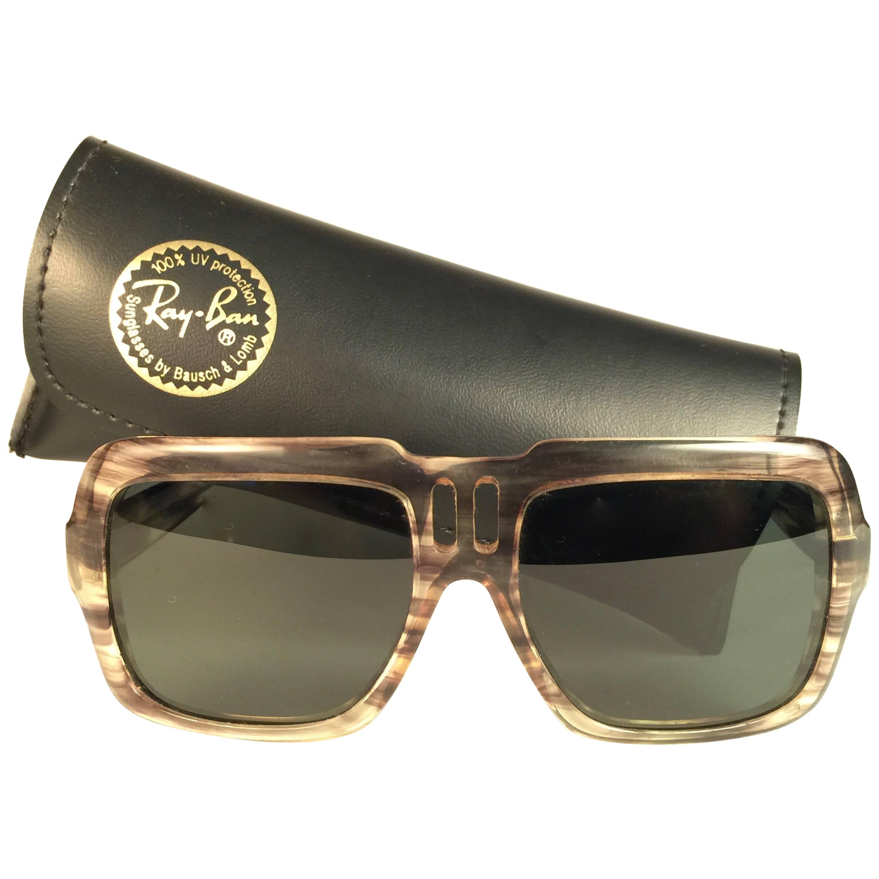 New Vintage Ray Ban B&L Magellan G15 Grey Lenses 1970's Sunglasses USA For Sale