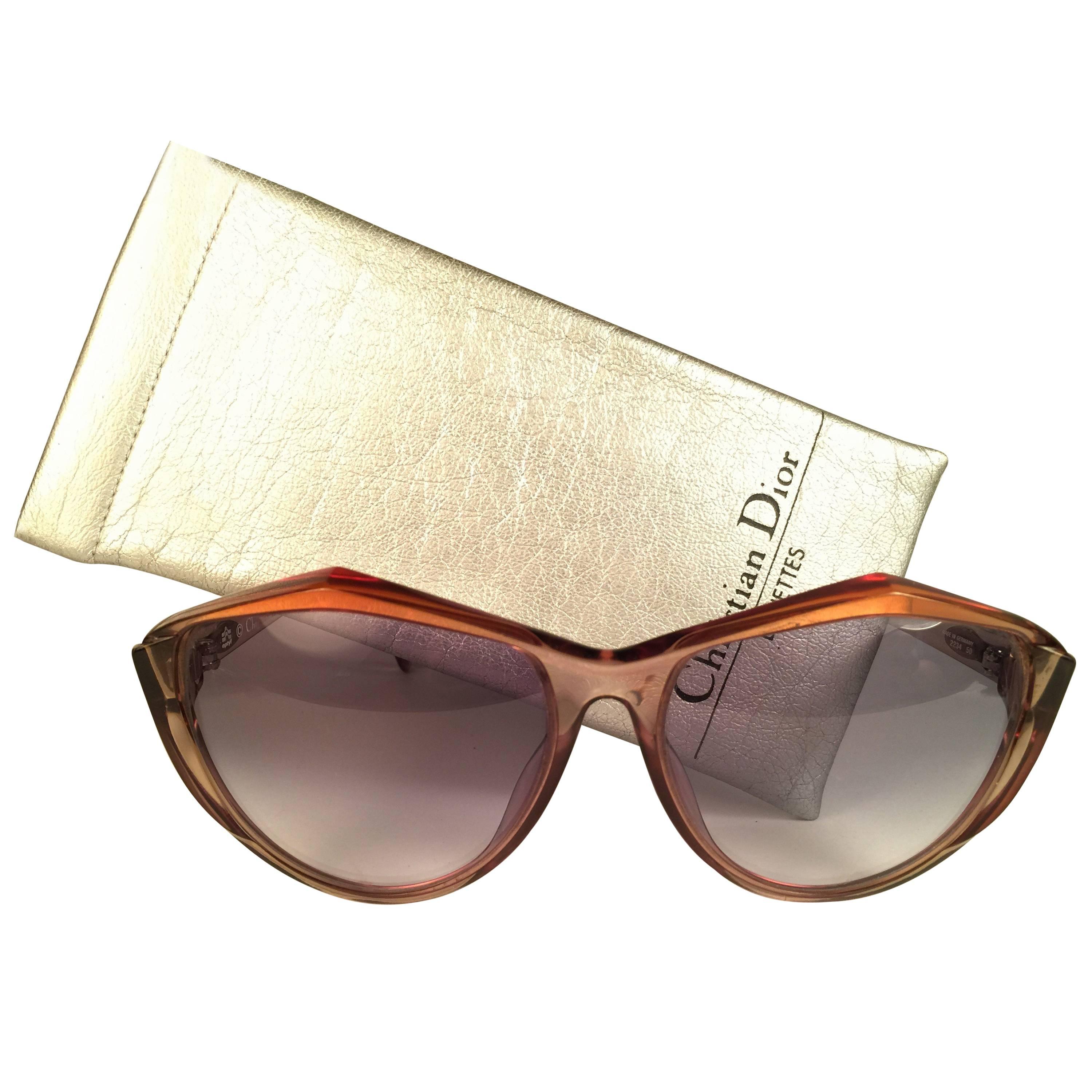 New Vintage Christian Dior 2234 Translucent Oversized Optyl Sunglasses