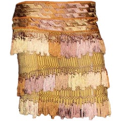 Stunning Gucci Ombre Macrame Tassel Silk Embroidery Skirt 2