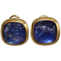 Goossens Paris Art Deco Baguette Clip Earrings in Blue Rock Crystal 9
