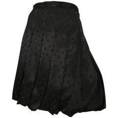 Comme des Garçons Black Polka Dot Pleated Bubble Skirt Size 6.