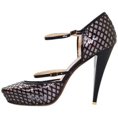 Nina Ricci Black and Pink Pumps Sz 40 12