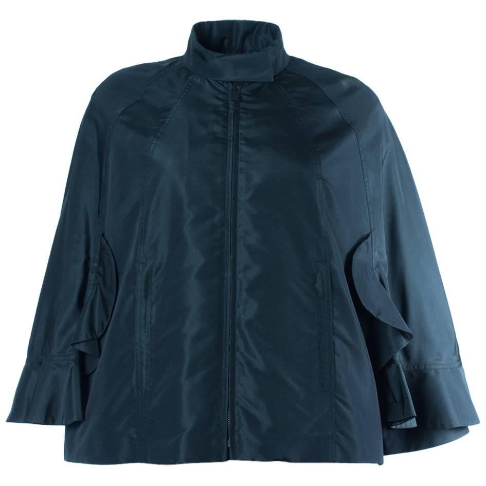 Valentino Women's Solid Black Jacket Cape For Sale