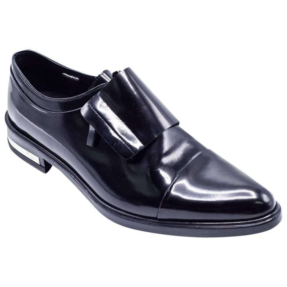 Givenchy Mens Richelieu Metal Heel Black Leather Oxfords  For Sale