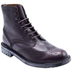 Givenchy Men's Brown Leather Ankle Boots 10