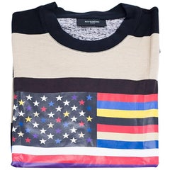 Givenchy Men's Multicolor American Flag Graphic T-Shirt 