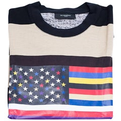 Givenchy Men's Multicolor American Flag Graphic T-Shirt