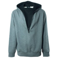 Givenchy Men's 100% Cotton Gray Zipper Sweater