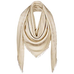 Monogram Shine M74026 White Shawl 6