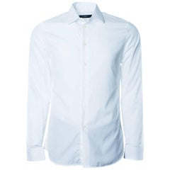 Givenchy Men's 100% Cotton Solid White Button Down 1