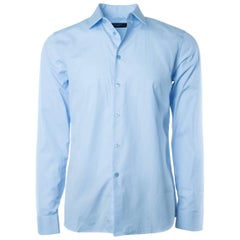 Givenchy Men's 100% Cotton Light Blue Button Down 