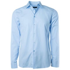Givenchy Men's 100% Cotton Light Blue Button Down 10