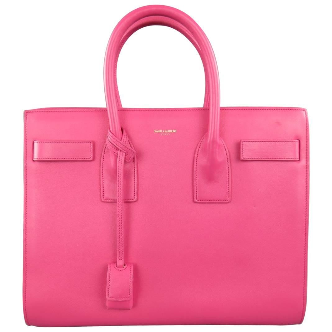 Saint Laurent Handbag - Pink Leather Small Sac Du Jour Bag Bag