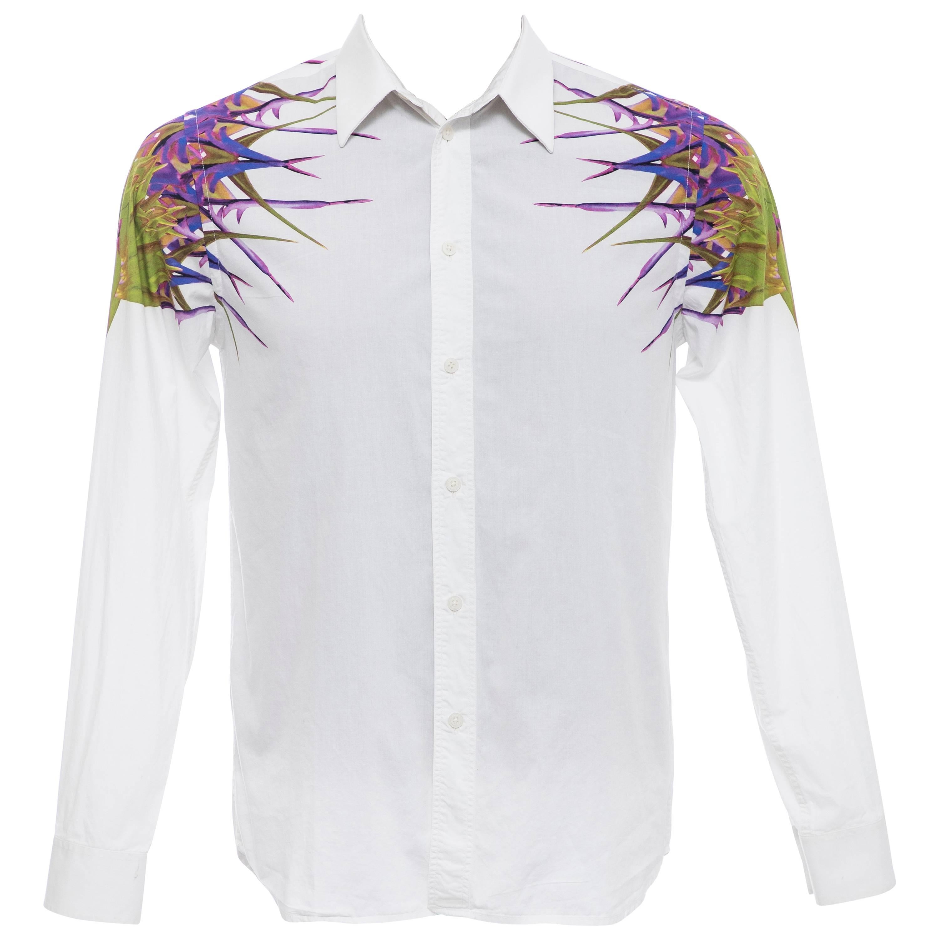 Riccardo Tisci Givenchy Men's Cotton Birds Of Paradise Shirt, Spring 2012