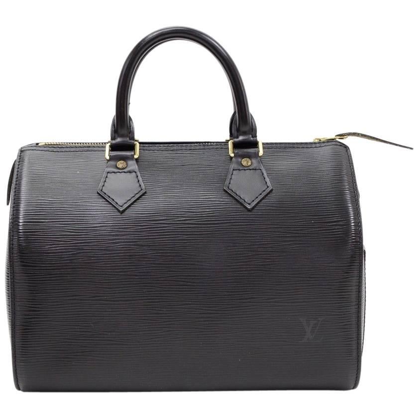 Louis Vuitton Speedy 25 Black Epi Leather City Hand Bag