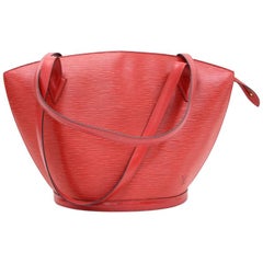 Retro Louis Vuitton Saint Jacques GM Red Epi Leather Shoulder Bag