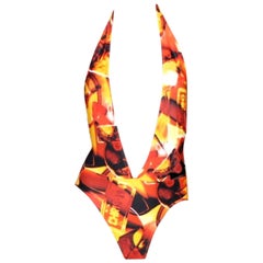 Sexy Christian Dior by John Galliano Logo Print Swimsuit & Cover Up Ensemble 9