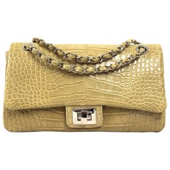 2000s Crocodile Leather Shoulder Bag 5