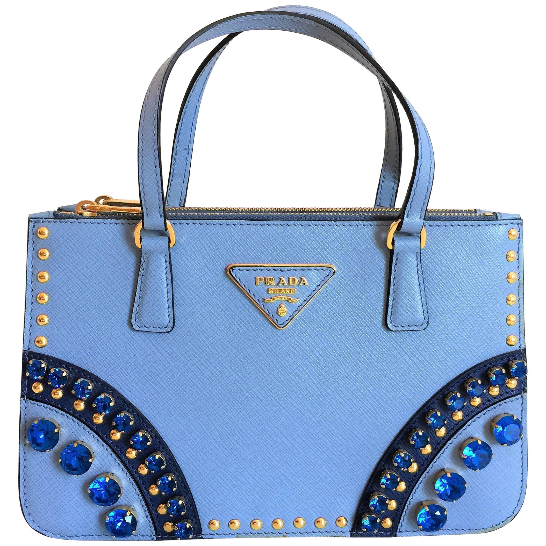 PRADA Bijoux Saffiano Jewels Hand Bag For Sale