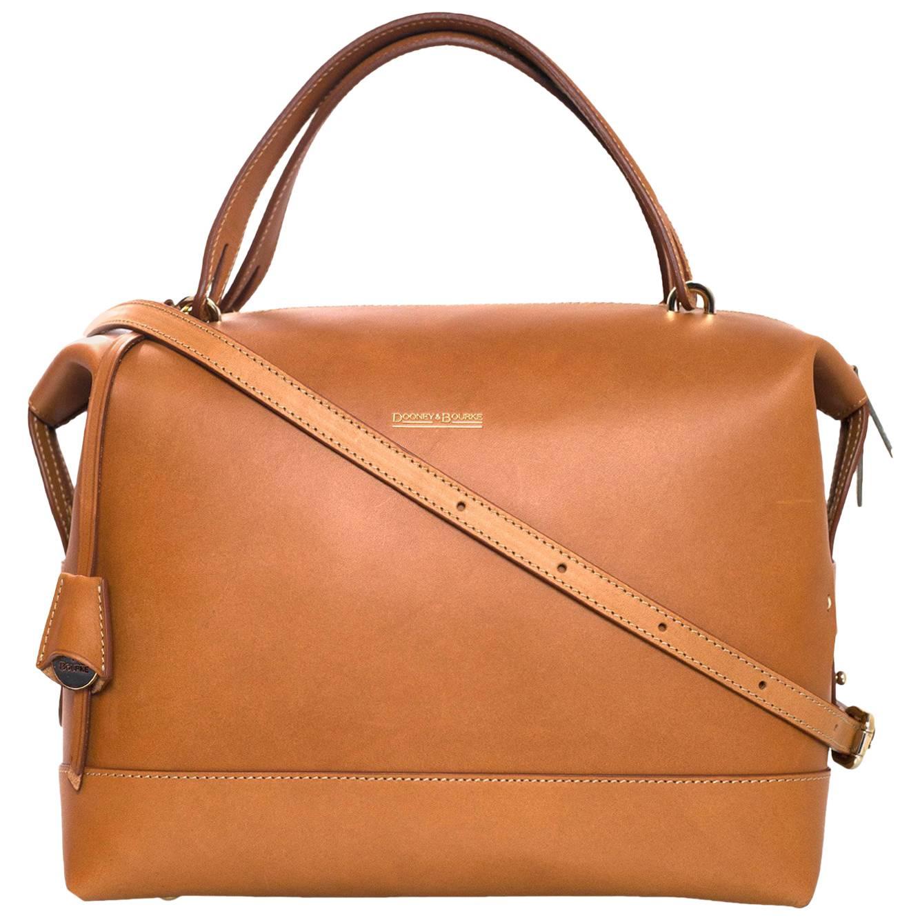 8/9 Dooney & Bourke Tan Leather Bowler Bag