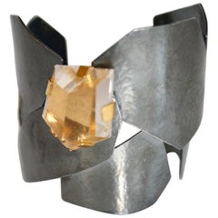 Herve van der Straeten Gunmetal and Rock Crystal Cuff 3