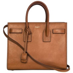 Saint Laurent Tan Smooth Leather Small Sac De Jour Bag w/ Strap 3