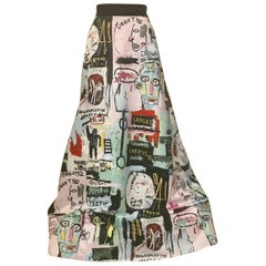 Alice and Olivia Basquiat Graffiti Art Limited Edition Print Maxi Ball Skirt