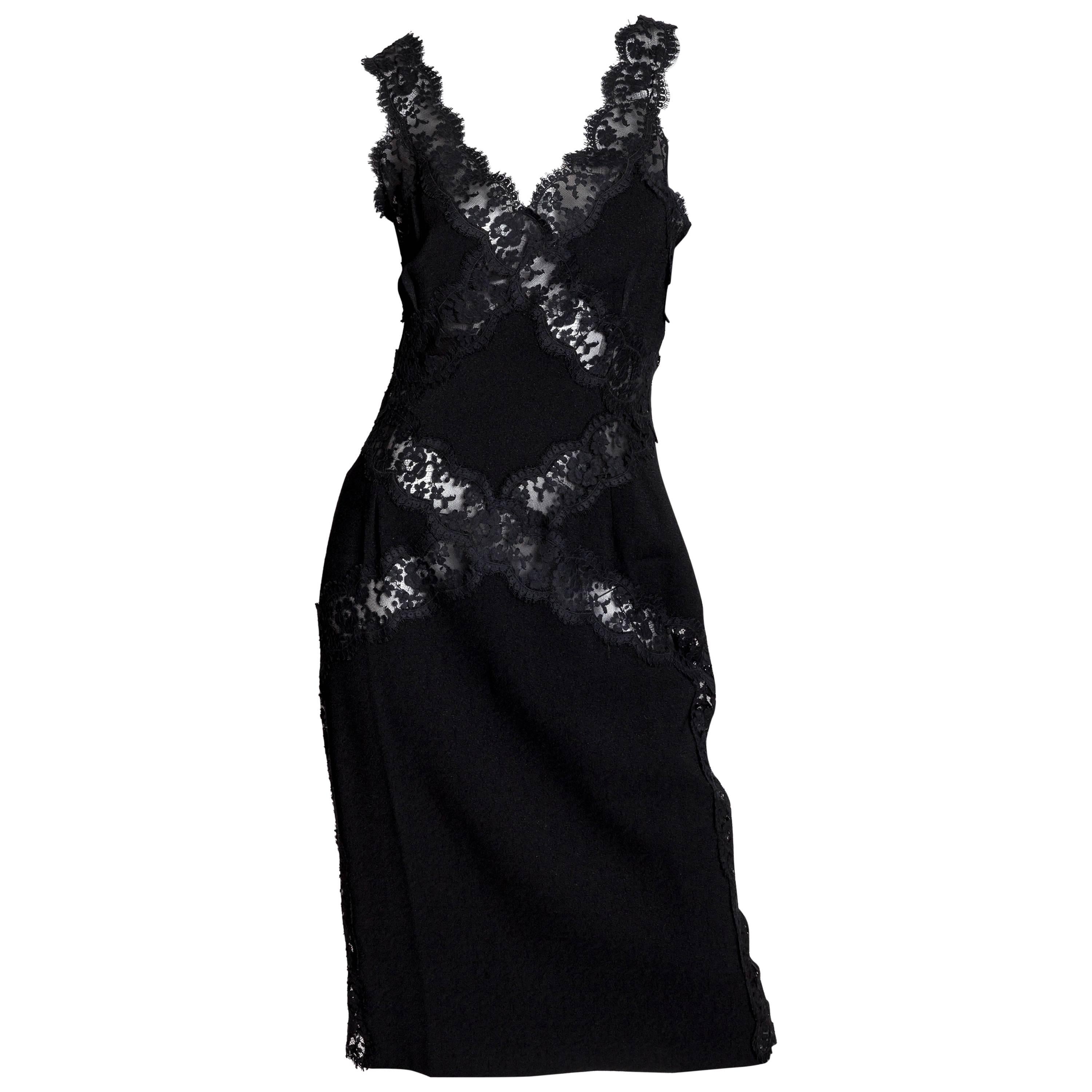 Dolce & Gabbana Black Lace Dress - 46