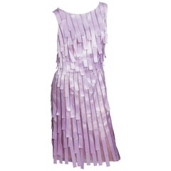 Angel Sanchez Ribbon Dress with Nude Under Slip - 12 8