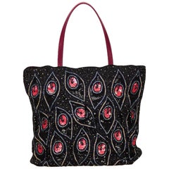 Valentino Black Sequin Embellished Tote Bag 4