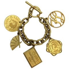 Karl Lagerfeld Gold Plated Charm Bracelet 2