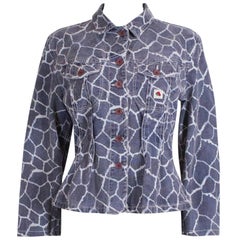 Kenzo Denim Jacket in Animal Print 5