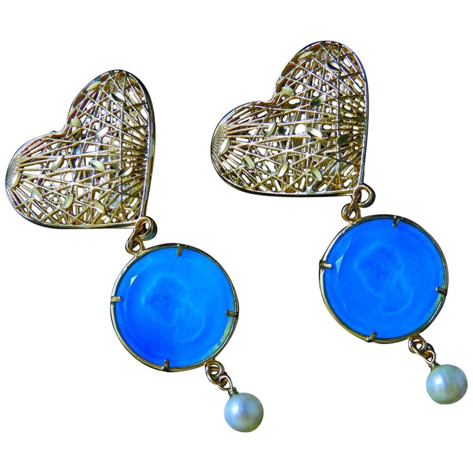 Murano glass and bronze earrings by Patrizia Daliana