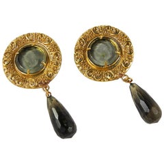 Bronze and Murano glass earrings by Patrizia Daliana