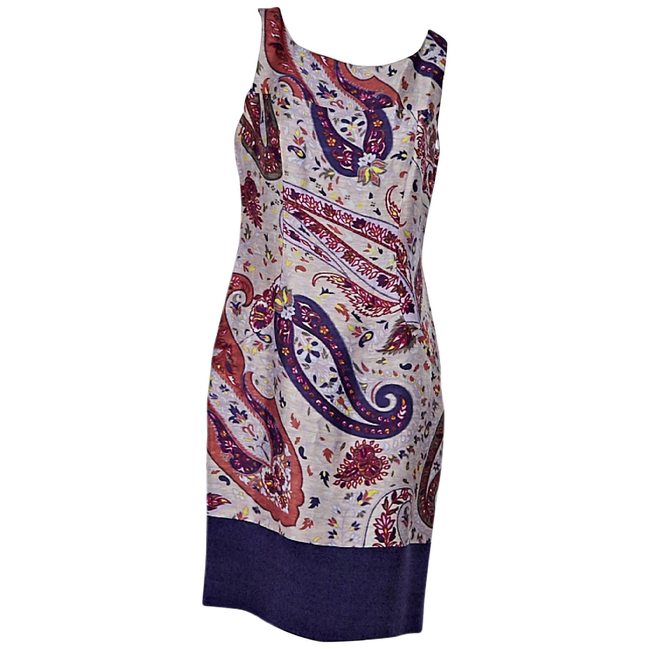 Multicolor Etro Paisley-Printed Dress