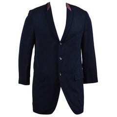 Comme des Garcons Homme Plus Navy Red Striped Blazer Jacket SZ M 10