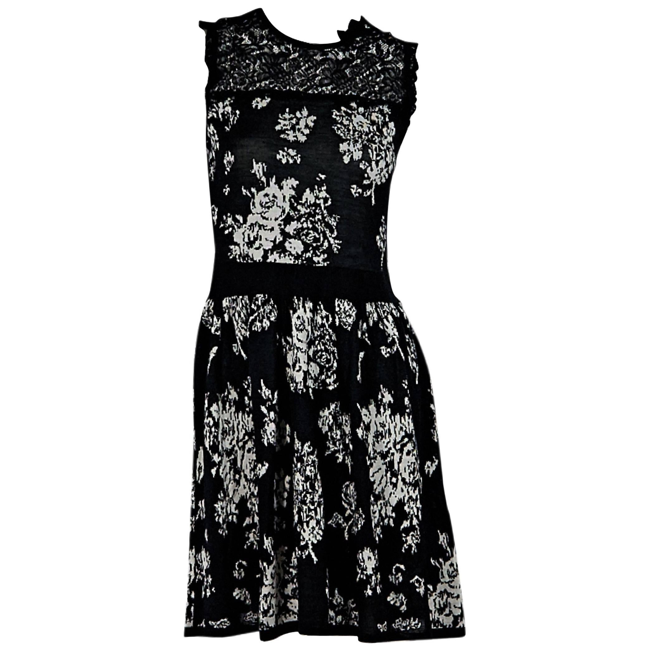 Black & White Red Valentino Floral Dress