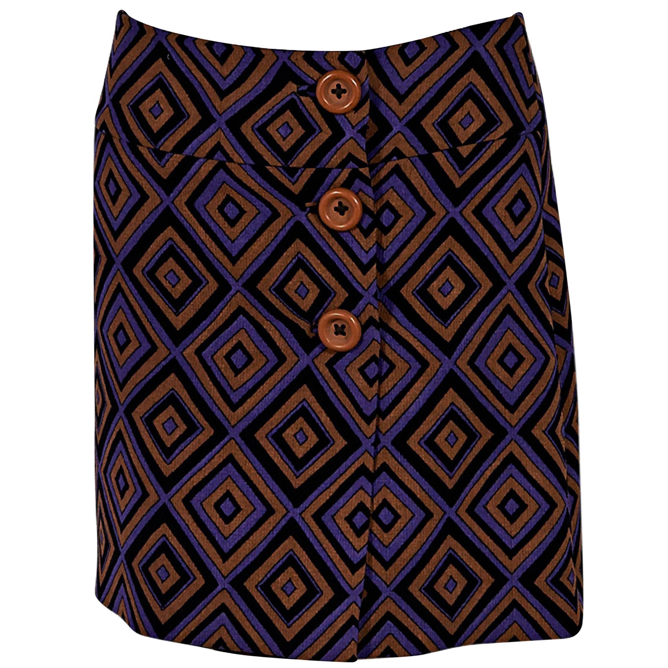 Multicolor Prada Printed Mini Skirt