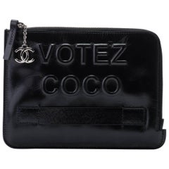 New in Box Chanel Votez Coco Black Clutch Bag