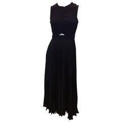 ALC Navy and Black Cutout Dress with Pleated Skirt 5