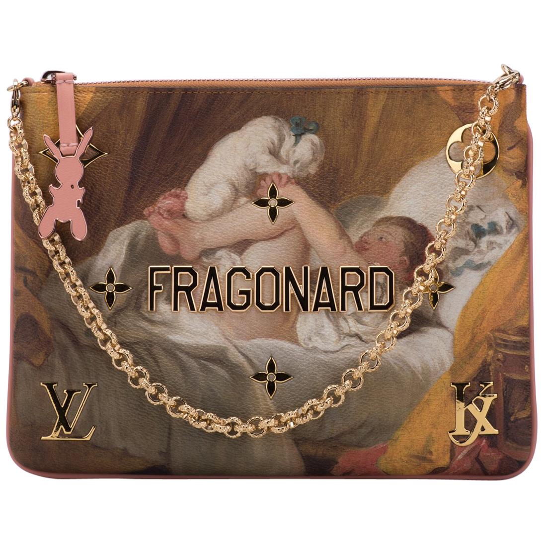 Louis Vuitton Lim. Edition "Fragonard" Meistersammlung Jeff Koons Pouchette
