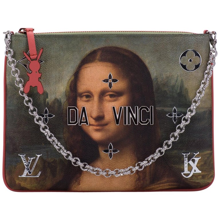 Louis Vuitton Chain Bag Limited Edition with designer Jeff Coons - Da Vinci  For Sale at 1stDibs
