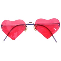 Vintage Lindberg Eyewear Lolita Heart Shaped Sunglasses