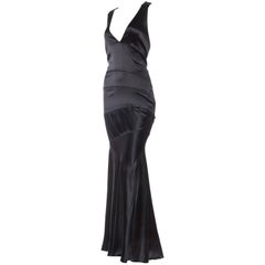 1990s Va-Va-Voom Gianni Versace Satin Bias Gown 6