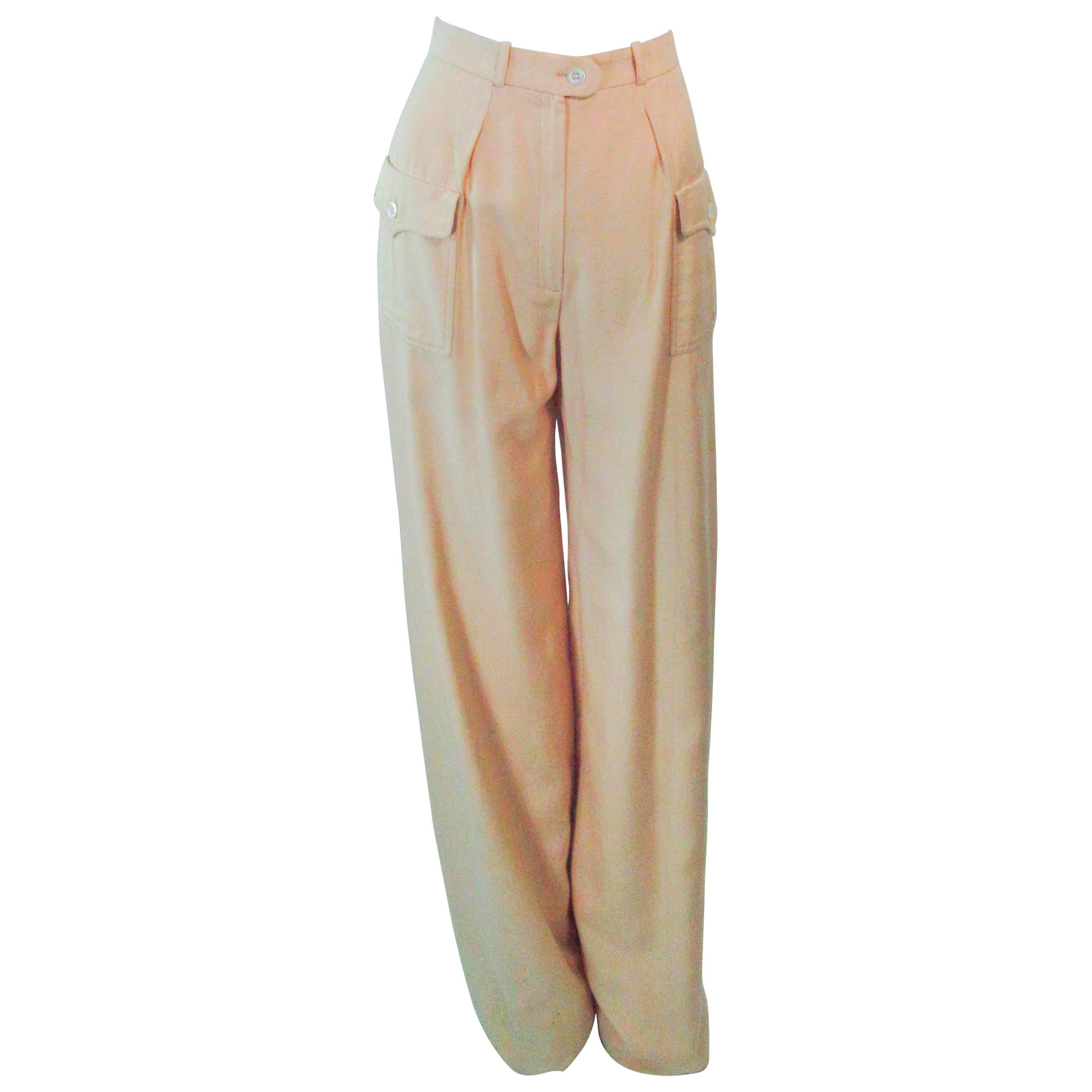 VALENTINO Khaki Utility Style Safari Trouser Size 27