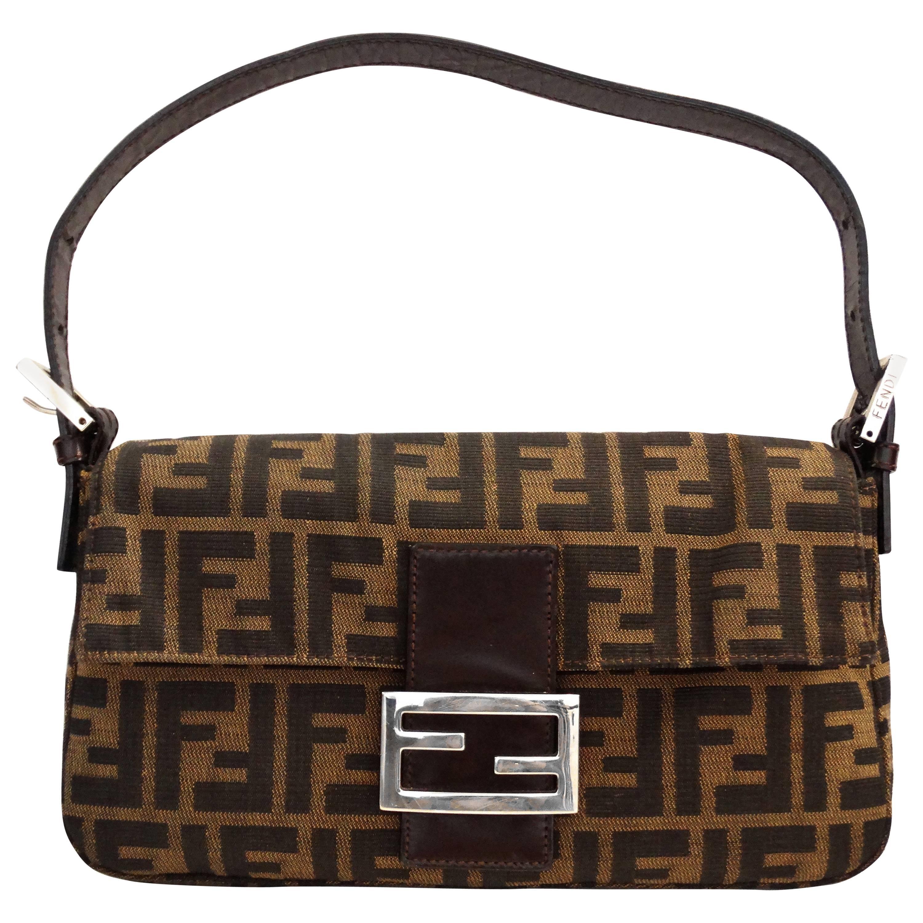 Iconic Fendi Monogram Baguette Shoulder Bag