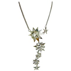 Robert Sorrell One-Of-A-Kind Silver Tone Star Necklace 2