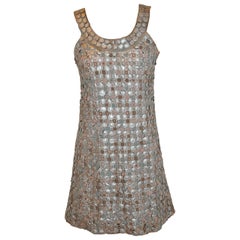 Vintage Blank (London) Multi-Lambskin & Lace Sleeveless Dress