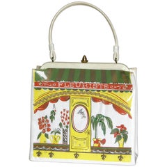 Vintage "Fleuriste" Handbag By Soure with Florist Shop Storefront Design